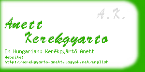 anett kerekgyarto business card