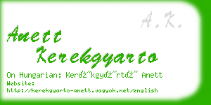anett kerekgyarto business card